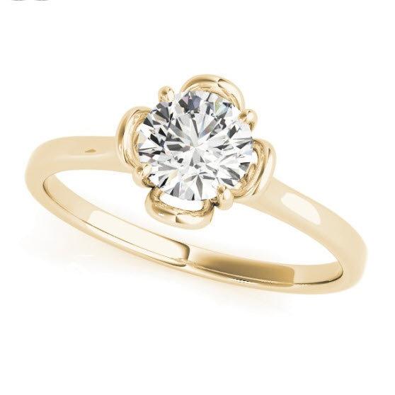 Sakcon Jewelers Ring 14K Yellow Gold Celedonia 1ct. Moissanite/Engagement Ring