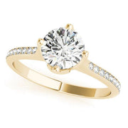 Sakcon Jewelers Ring 14k Yellow Gold Claire  Moissanite/Lab Created Diamond Engagement Ring