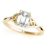 Sakcon Jewelers Ring 14k Yellow Gold Clarissa Diamond or Moissanite Engagement Ring