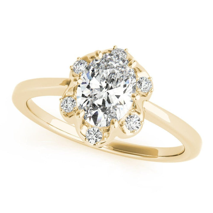 Sakcon Jewelers Ring 14K Yellow Gold Corinne Moissanite/Diamond Engagement Ring