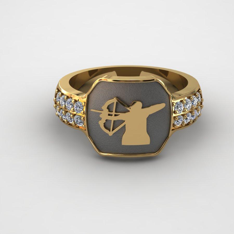 Sakcon Jewelers Ring Bow Hunting Ring-Diamond Ring