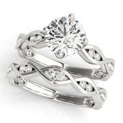Sakcon Jewelers Ring Ciara  Moissanite & Diamond Channel Entwined Engagement Ring