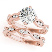 Sakcon Jewelers Ring Ciara  Moissanite & Diamond Channel Entwined Engagement Ring