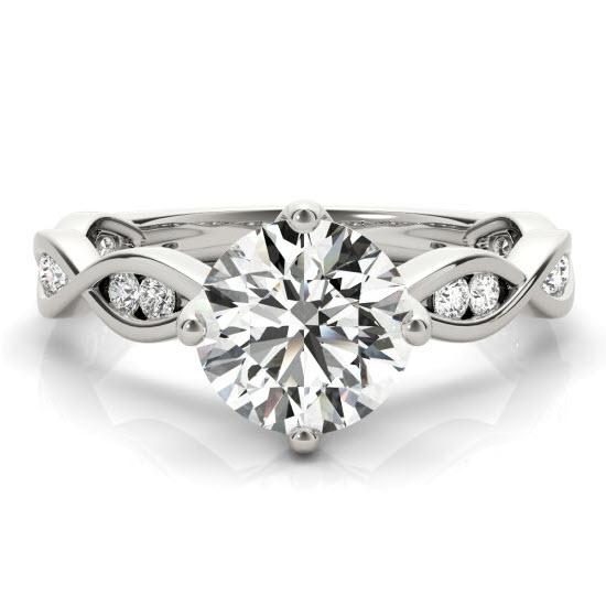 Sakcon Jewelers Ring Ciara  Moissanite & Diamond Channel Entwined Engagement Ring