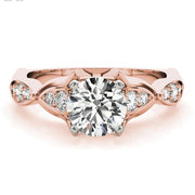 Sakcon Jewelers Ring Dakota Diamond and Moissanite Engagement Ring