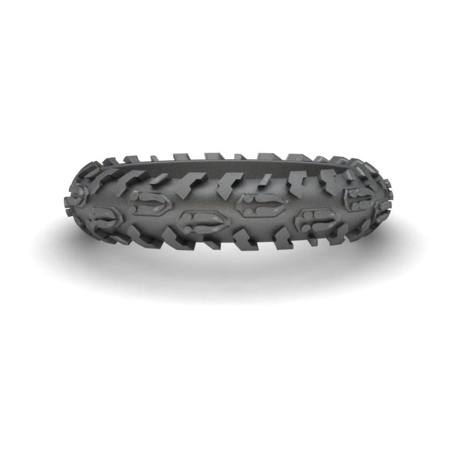 Sakcon Jewelers Ring Deer Print Tire Tread Ring 6mm