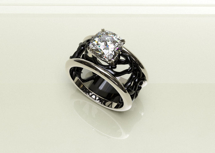 Sakcon Jewelers Ring Diamond/Moissanite Deer Antler Engagement Ring
