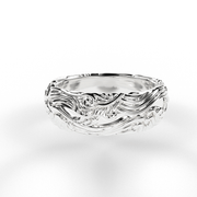 Sakcon Jewelers Ring Genavee Silver, Gold or platinum Wave Ring