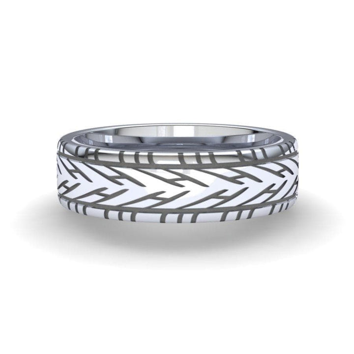 Sakcon Jewelers Ring Nascar Rain Tire Ring-8mm