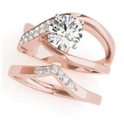 Sakcon Jewelers Ring Round Brilliant XOXO Open Swirl Engagement Ring