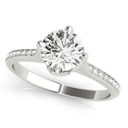 Sakcon Jewelers Ring Sterling/CZ Claire  Moissanite/Lab Created Diamond Engagement Ring