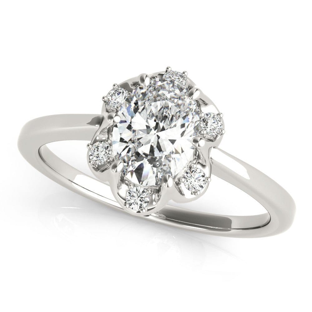 Sakcon Jewelers Ring Sterling Silver/CA Corinne Moissanite/Diamond Engagement Ring