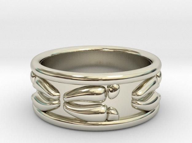 Sakcon Jewelers Ring Sterling Silver Closed Deer Print Ring-10mm