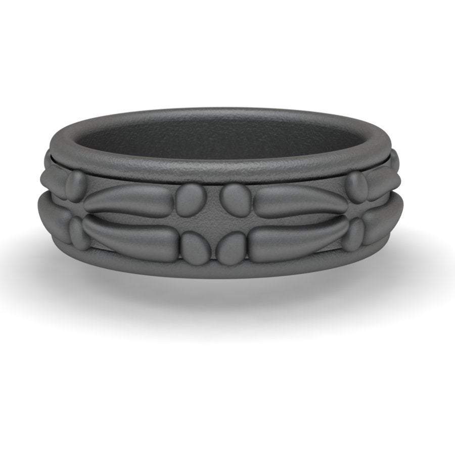 Sakcon Jewelers Ring Titanium Closed Deer Print Ring-6mm