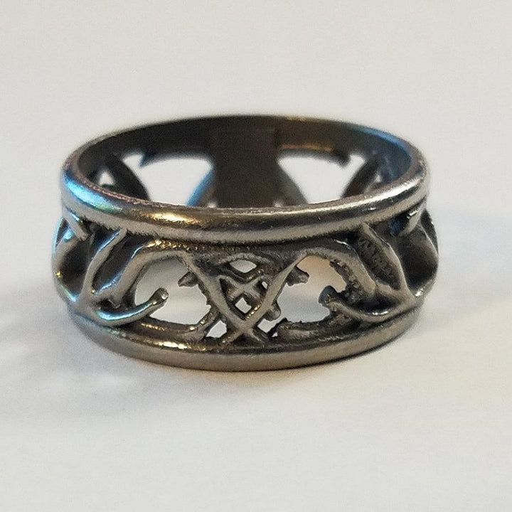 Sakcon Jewelers Ring Titanium Deer Antler Ring Antlered Ring Hunting Ring 6mm