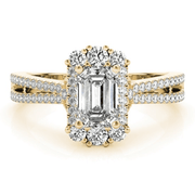 Sakcon Jewelers Ring Tu-Tone Chanela Diamond Engagement Ring
