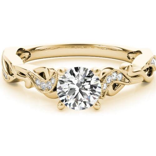 Sakcon Jewelers Ring Tu-Tone Charity Diamond & Moissanite Engagement Ring