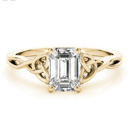 Sakcon Jewelers Ring Tu-Tone Clarissa Diamond or Moissanite Engagement Ring