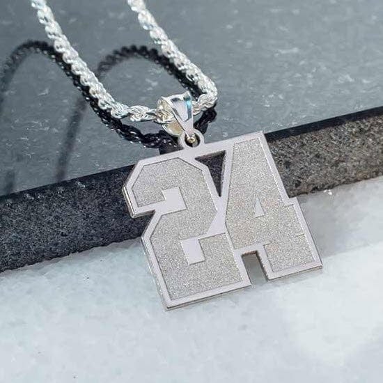 Etsy Sports Number Pendant 3/4" 2 Numbers