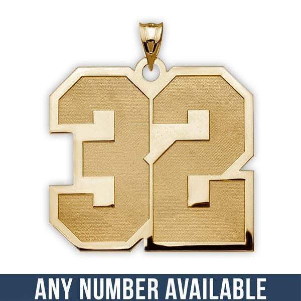 Sakcon Jewelers Sports Number Pendant 3/4" 2 Numbers